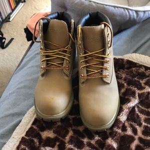 Light tan knockoff Tim’s (workbooks)